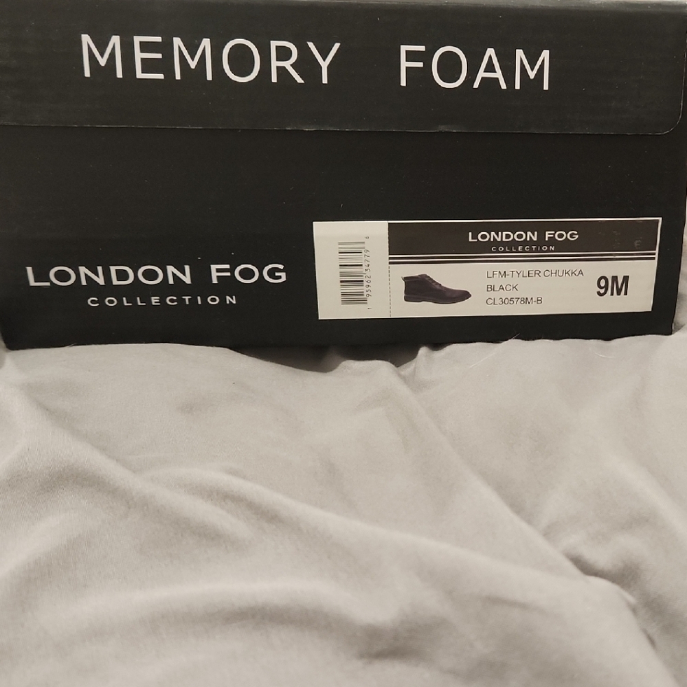 London Fog Black Memory Foam Footwear